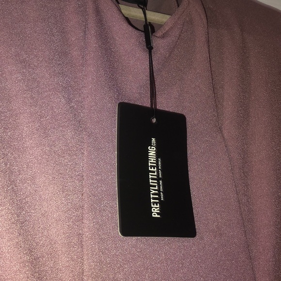 Mauve Mini Dress with Ruffle - Picture 5 of 5